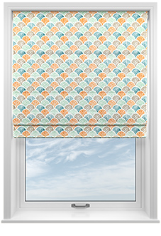 Foxley Faux Silk, Nautilus - Motorised Roman Blind